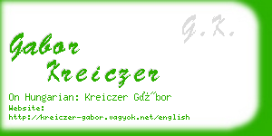 gabor kreiczer business card